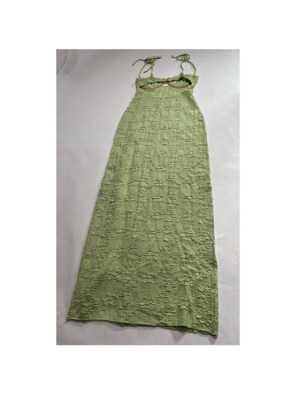 Montce Sage Green Maxi Dress with Ruffle Slit - Picture 4 of 4